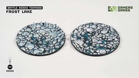 Gamers Grass GGT-FLR60 - Battle Ready Toppers - Frost Lake - Round 60mm (x2)