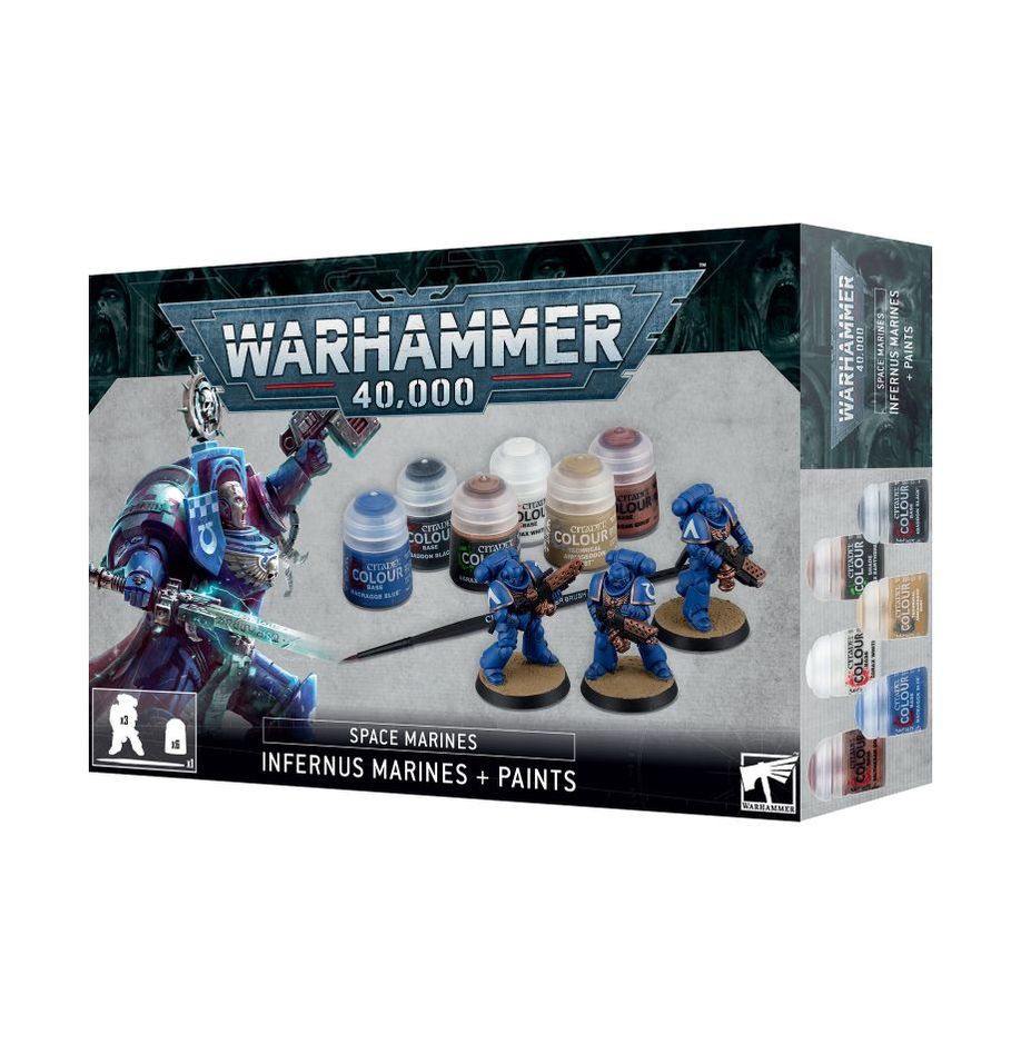 Games Workshop 60-11 - Warhammer 40,000 - Space Marines: Infernus Marines + Paint Set - 10th Edition (Clearance)