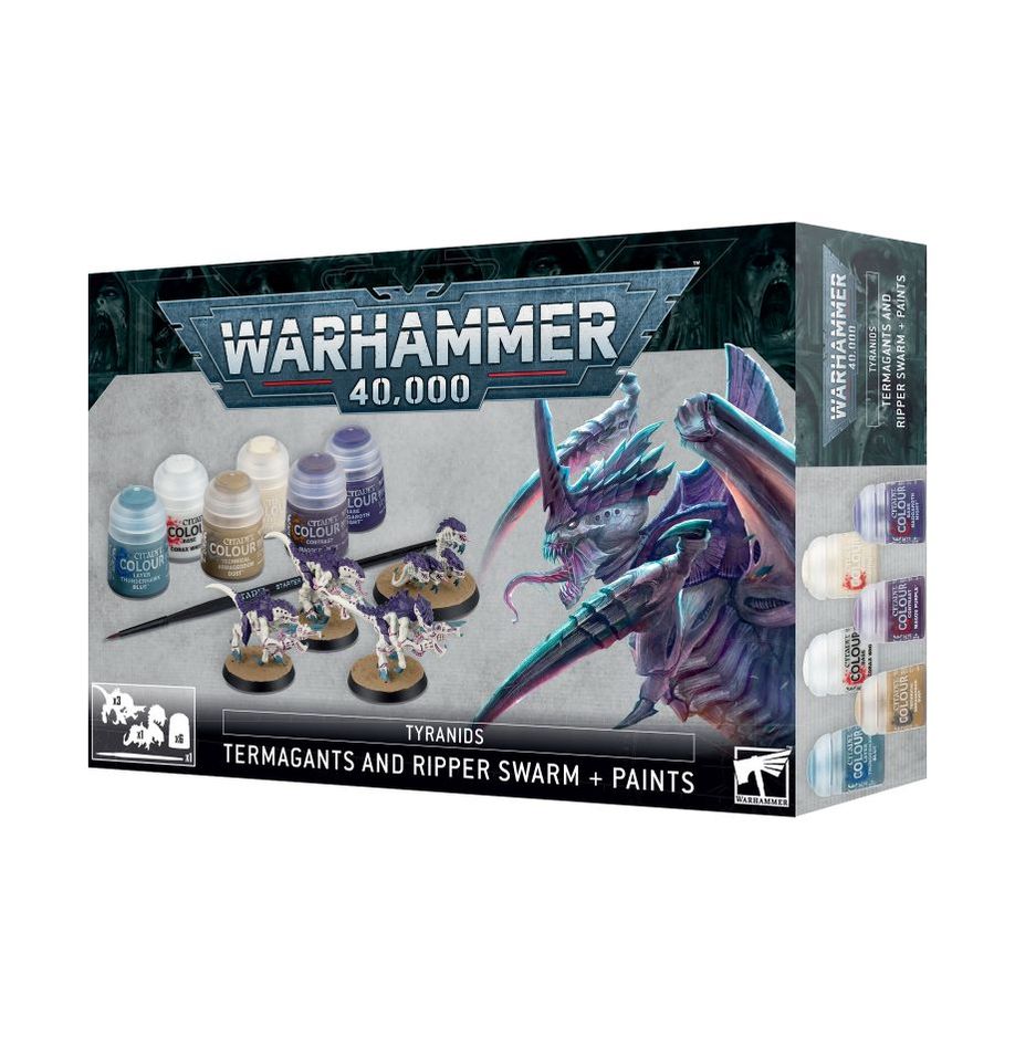 Games Workshop 60-13 - Warhammer 40,000 - Tyranids: Termagants and Ripper Swarm + Paint Set