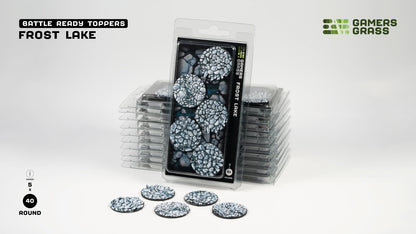 Gamers Grass GGT-FLR40 - Battle Ready Toppers - Frost Lake - Round 40mm (x5)