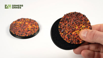 Gamers Grass GGT-MLR60 - Battle Ready Toppers - Molten Lava - Round 60mm (x2)