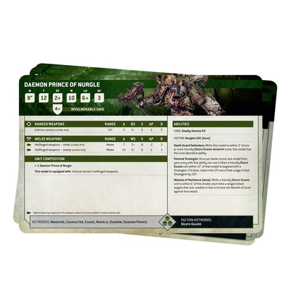 Games Workshop 43-04 - Warhammer 40,000 - Death Guard: Datasheet Cards