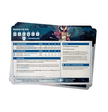 Games Workshop 36-02 - Warhammer 40,000 - Thousand Sons: Datasheet Cards