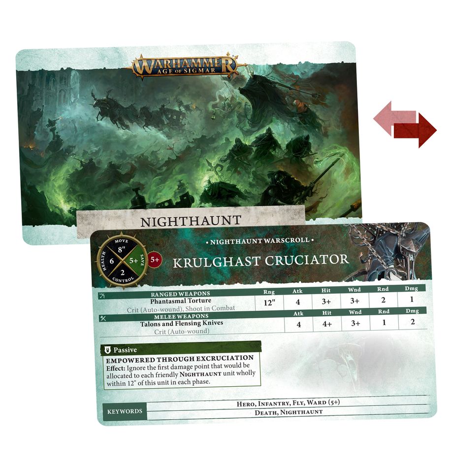 Games Workshop 91-15 - Age of Sigmar - Nighthaunt: Warscroll Cards