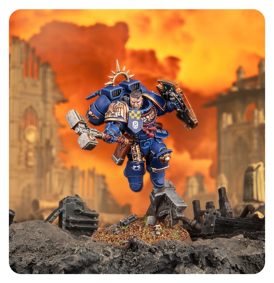 Games Workshop 48-102 - Warhammer 40,000 - Space Marines: Captain with Jump Pack & Relic Shield