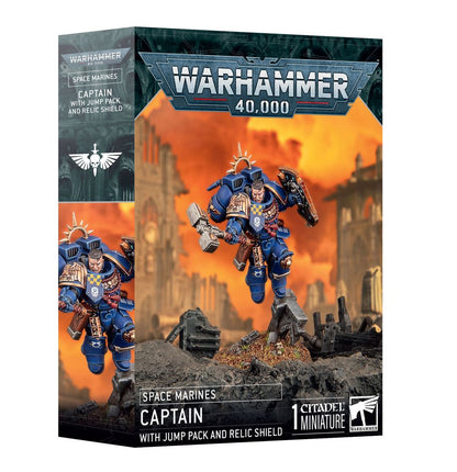 Games Workshop 48-102 - Warhammer 40,000 - Space Marines: Captain with Jump Pack & Relic Shield
