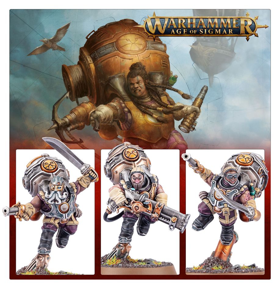 Games Workshop 84-52 - Age of Sigmar - Kharadron Overlords: Vongrim Harpoon Crew