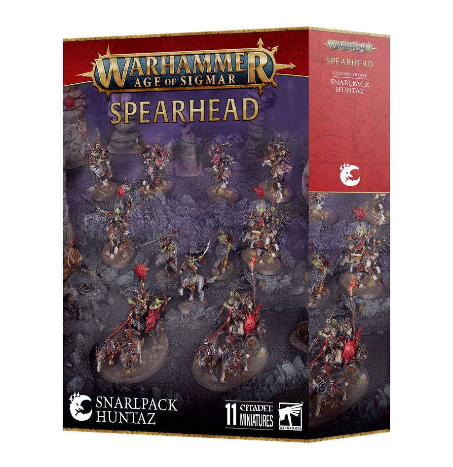 Games Workshop 70-894 - Age of Sigmar - Gloomspite Gitz: Snarlpack Huntaz Spearhead