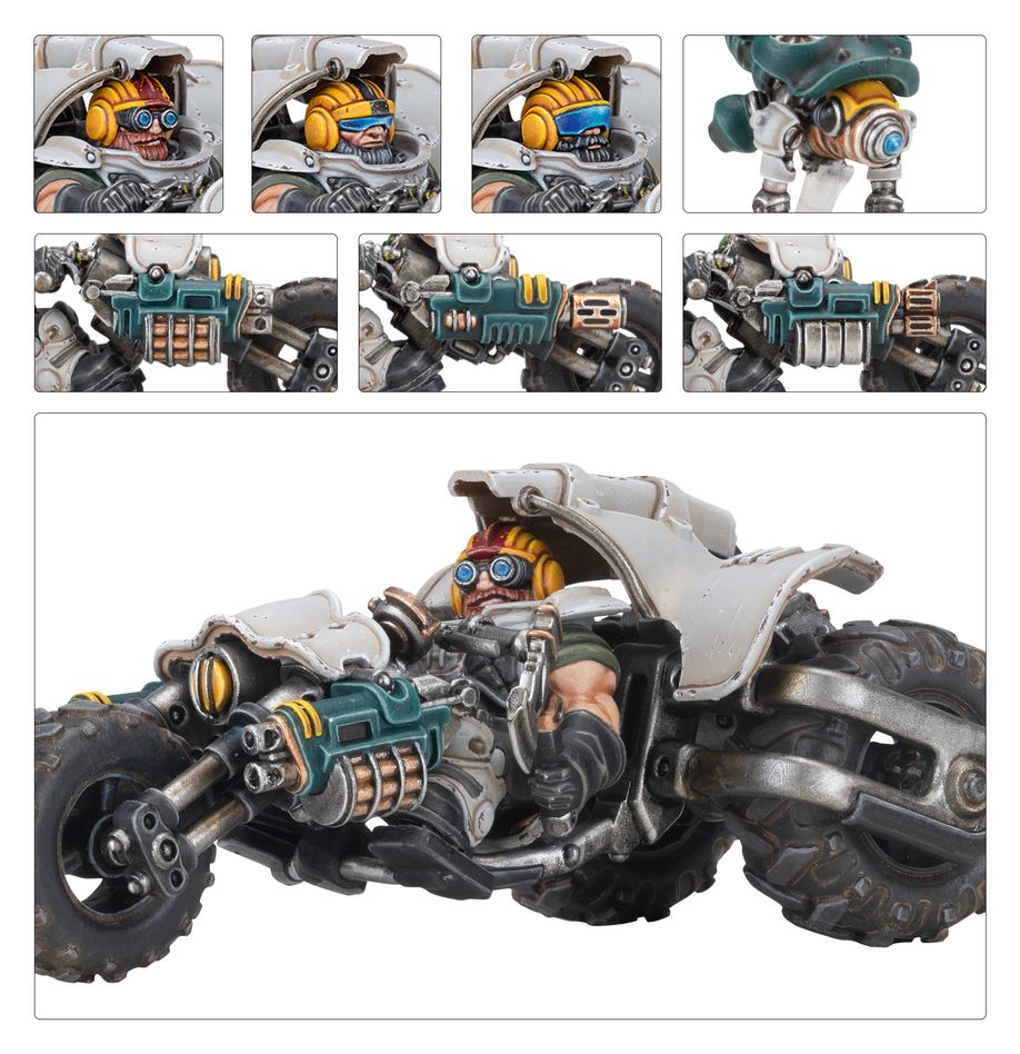 Games Workshop 301-54 - Necromunda - Ironhead Squat Prospectors: Svenotar Scout Trikes