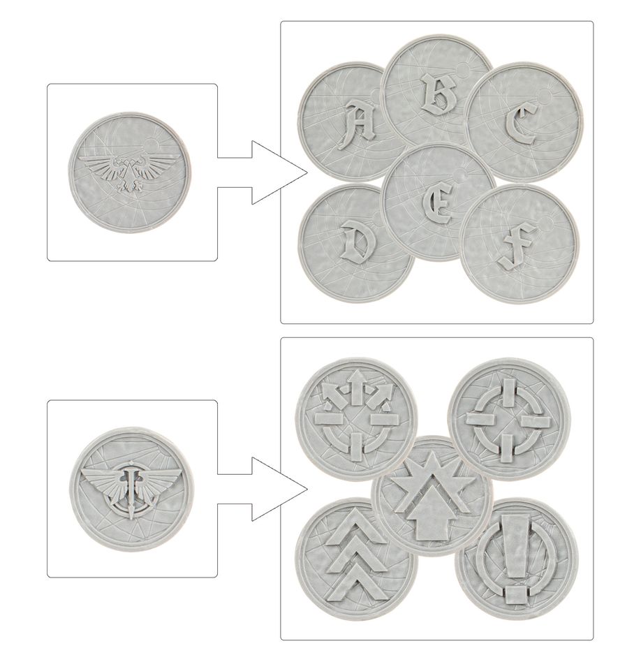 Games Workshop 03-85 - Legions Imperialis - Order Tokens and Objectives Markers