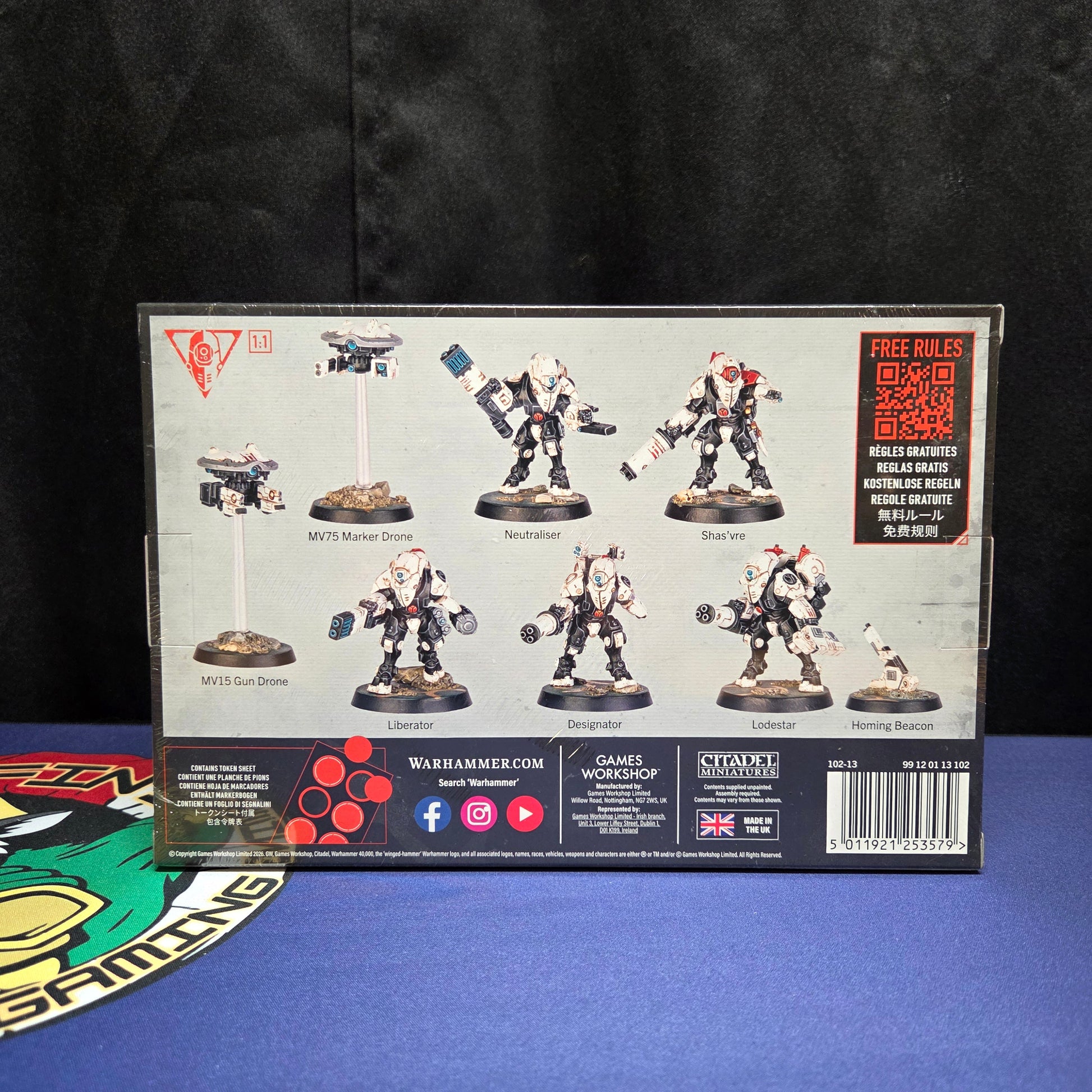 Games Workshop 102-13 - Kill Team - T'au Empire: XV26 Stealth Battlesuits Box Back