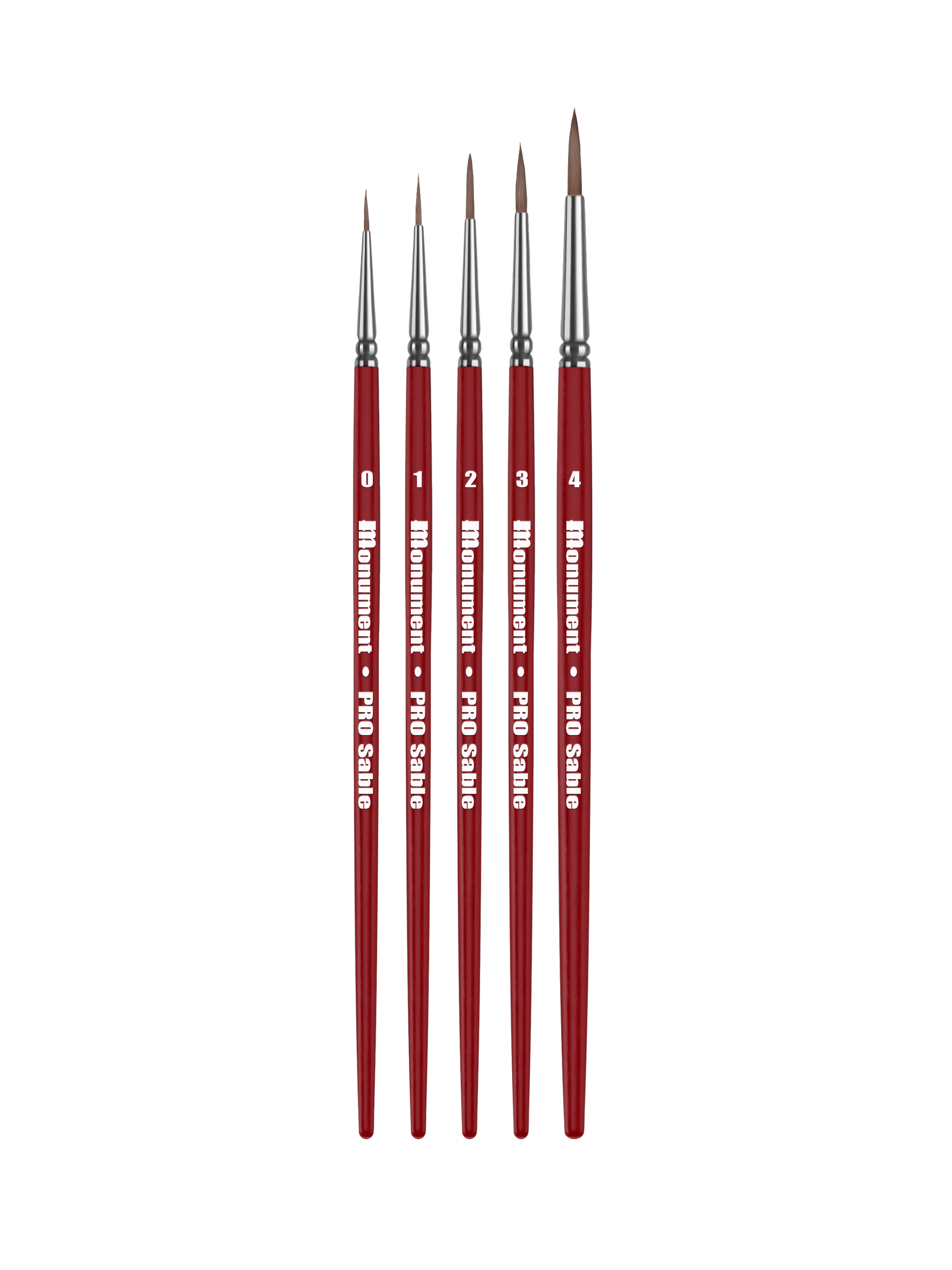 Monument Hobbies PRO-SBL-SET - Pro Sable 5 Brush Set