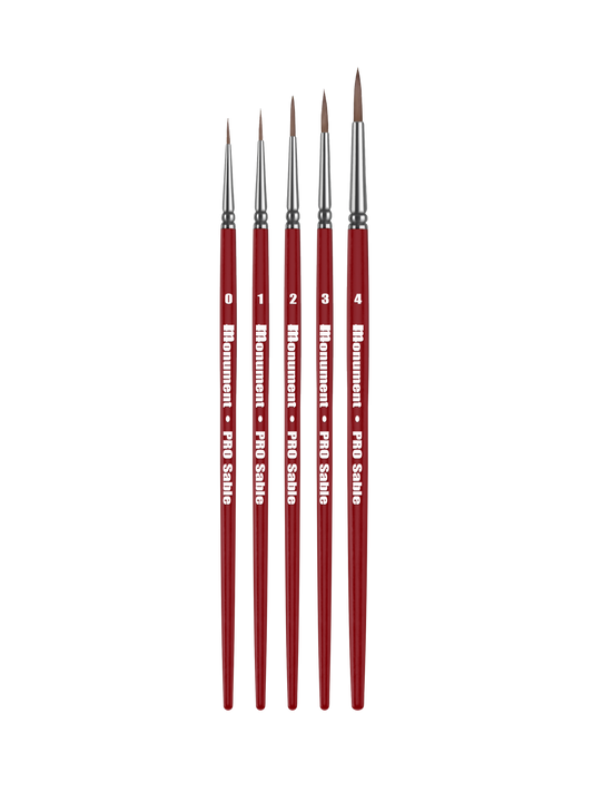 Monument Hobbies PRO-SBL-SET - Pro Sable 5 Brush Set