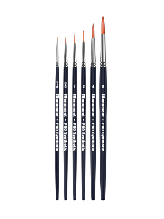 Monument Hobbies PRO-SYN-SET - Pro Synthetic 6 Brush Set