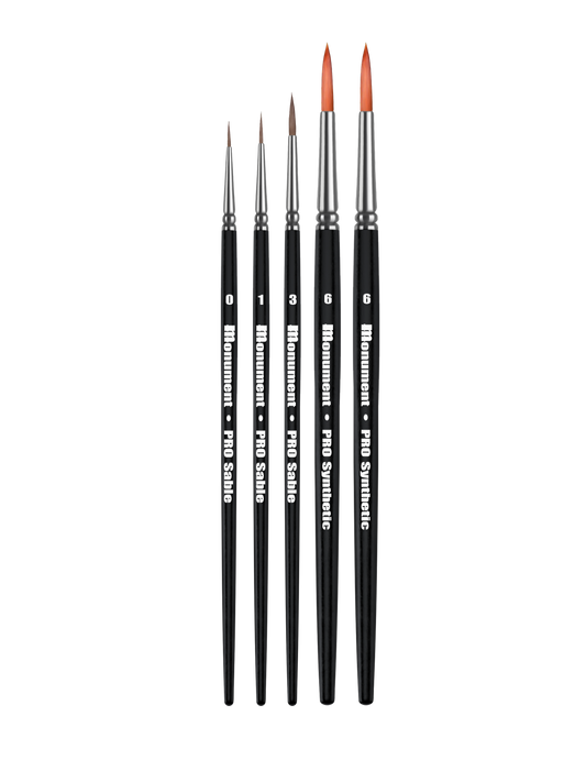Monument Hobbies PRO-WPN-SET - Sam Lenz Weapon Rack 5 Brush Set