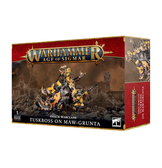 Games Workshop 89-81 - Age of Sigmar - Orruk Warclans: Tuskboss on Maw-Grunta