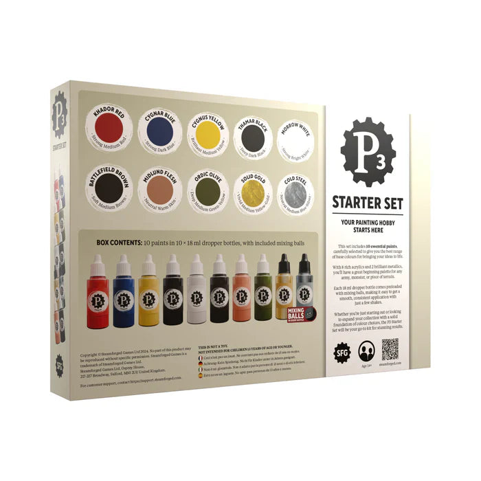 P3 Paint SFP3-N128 - Starter Box of 10 Paints