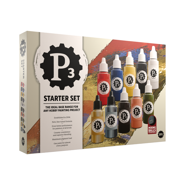 P3 Paint SFP3-N128 - Starter Box of 10 Paints