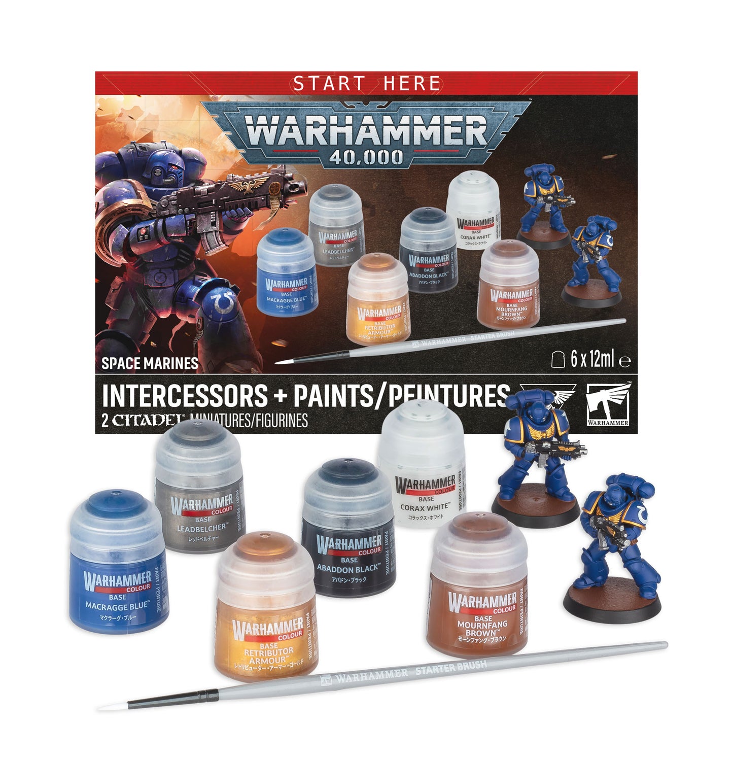 Games Workshop 60-11 - Warhammer 40,000 - Space Marine Intercessors + Paints Set (2026)